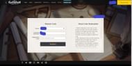 Code redemption page on the official website (Image via HoYoverse)